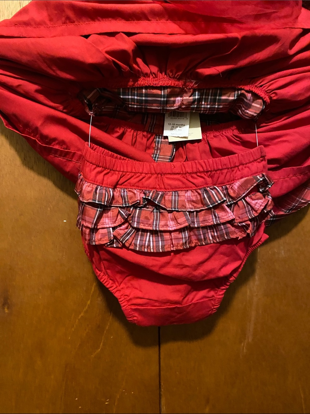 Baby Gap Reddish Pink Plaid Short-Sleeve Party Dress - Picture 12 of 14